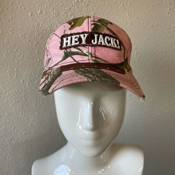 Hey Jack! Pink Camo Adjustable Baseball Cap EUC - Picture 1 of 8
